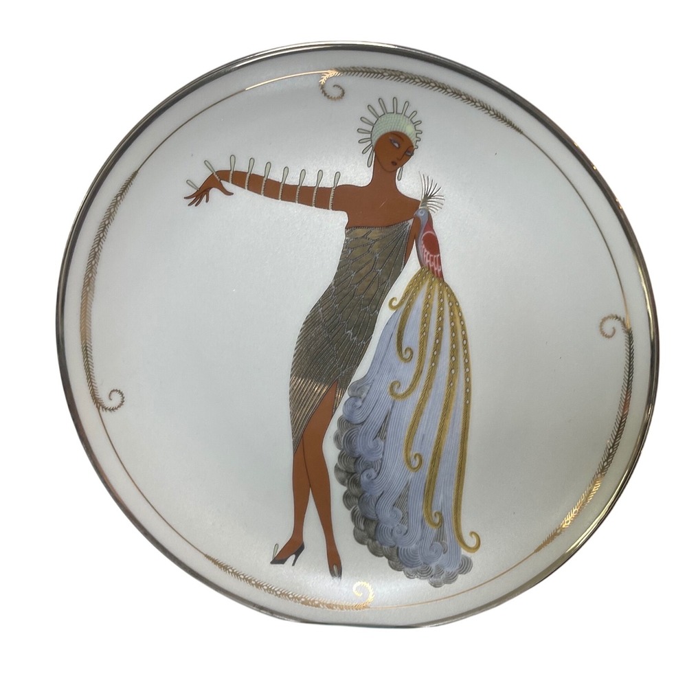 House of Erte Diva II Limited Edition Franklin Mint Porcelain Collector Plate 8"